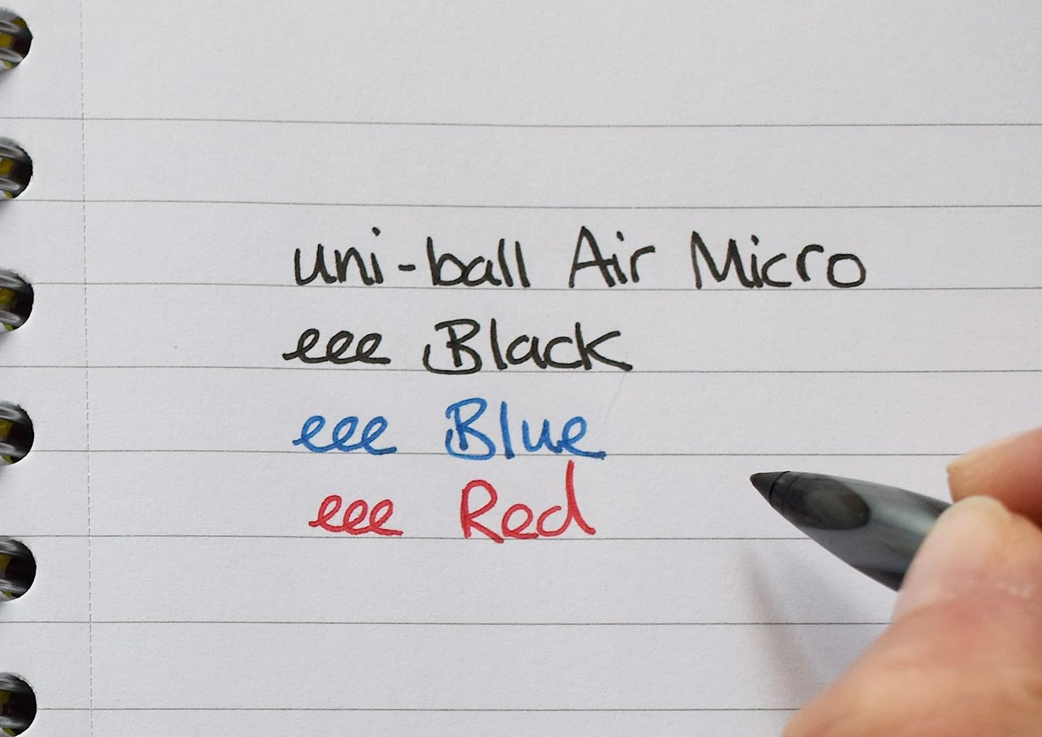 Uni-Ball UB-188-M Micro Air Rollerball Pens. Premium 0.5Mm Nib for Super Smooth Handwriting. Writes like a Fountain Pen. Fade and Water Resistant Liquid Uni Super Ink. Box of 12 Blue Ballpoint Pens image number 6