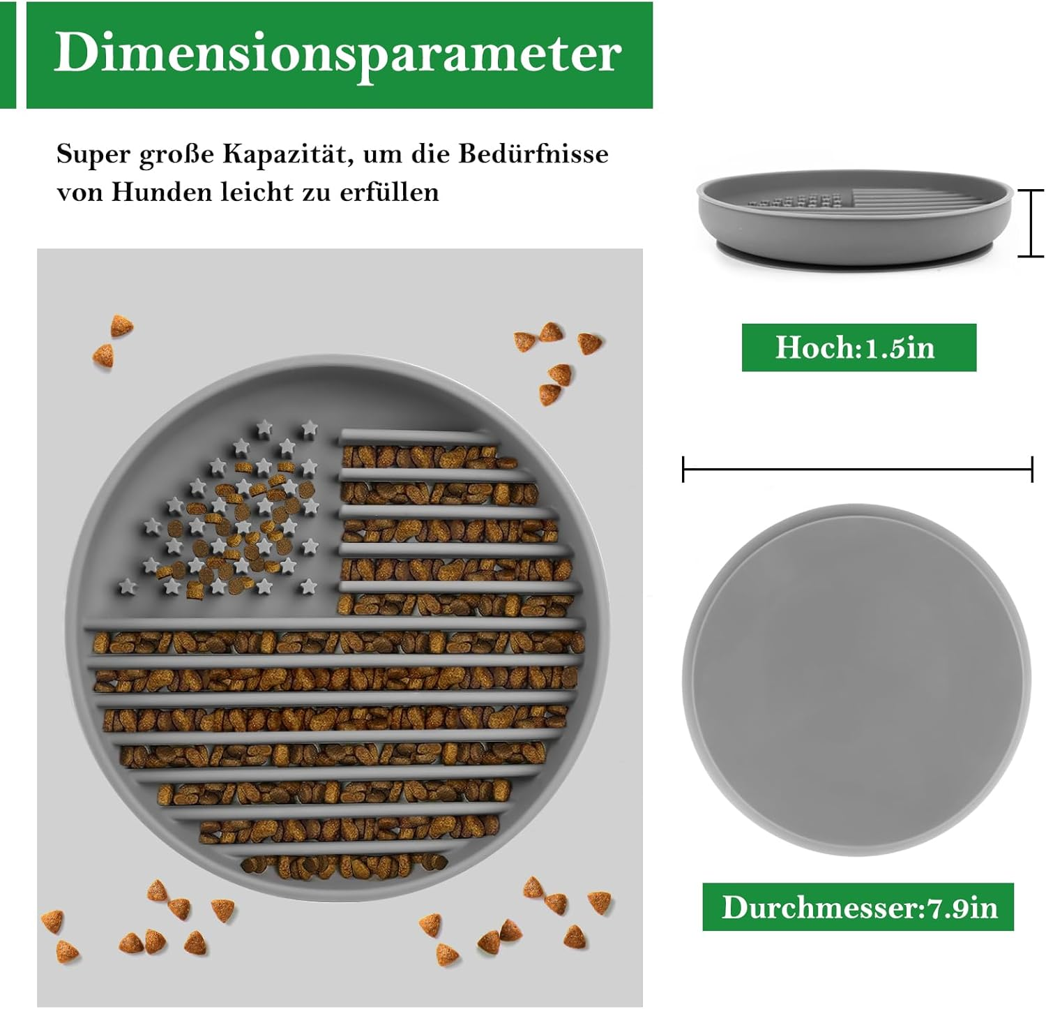 Slow Feeder Dog Bowls | Silicone Maze Feeding Bowls | Fun Maze Bloat Stop Dog Feeding Bowl | Dog Puzzle Lick Mat to Slow Eating | for Large, Medium and Small Breed Dogs