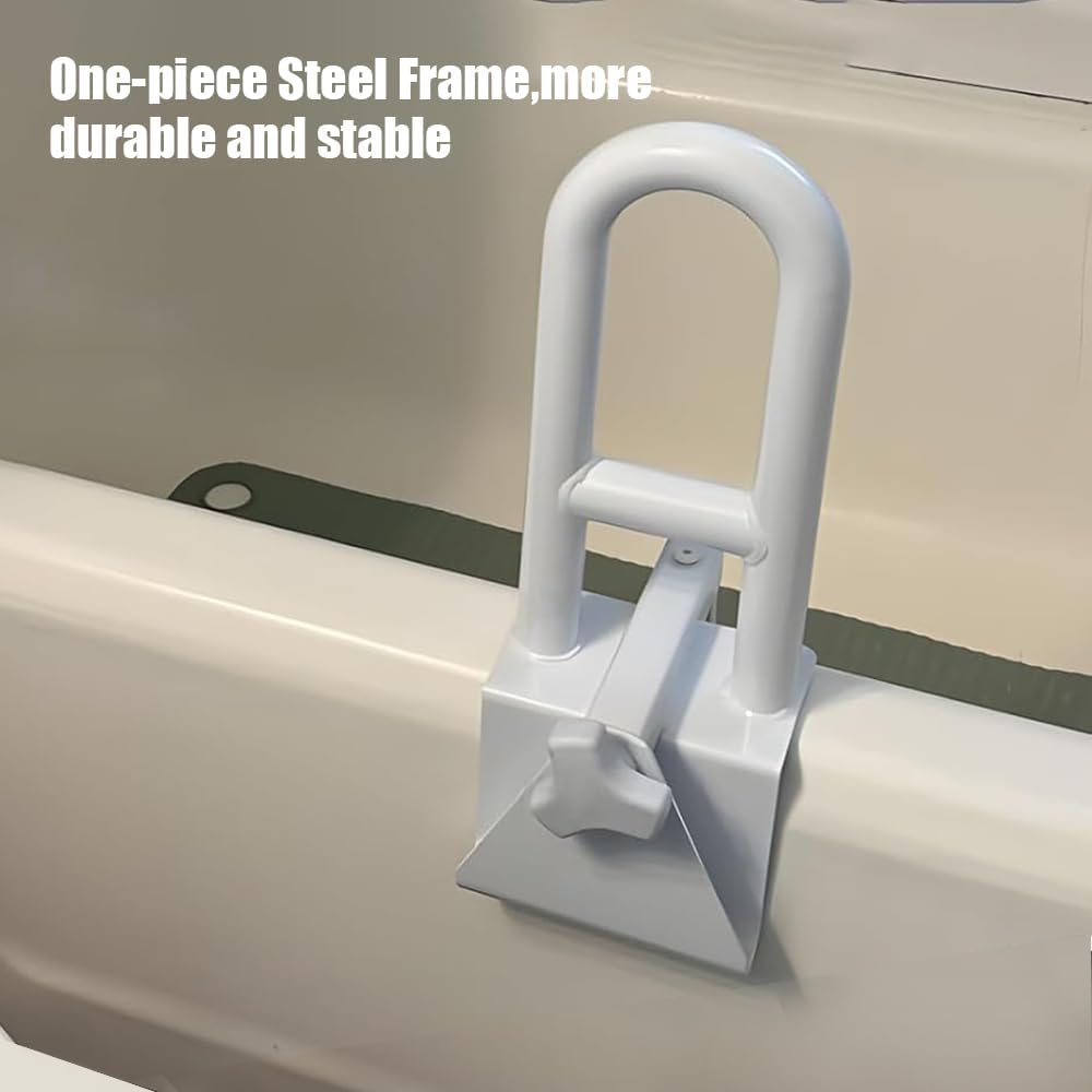 Bathtub Safety Rail,Safety Assistance Bathtub Handle,Shower Grab Bar,Adjustable Armrest,With Adjustable Clamp, Fits Tub Thickness 8 to 17.5 CM image number 4
