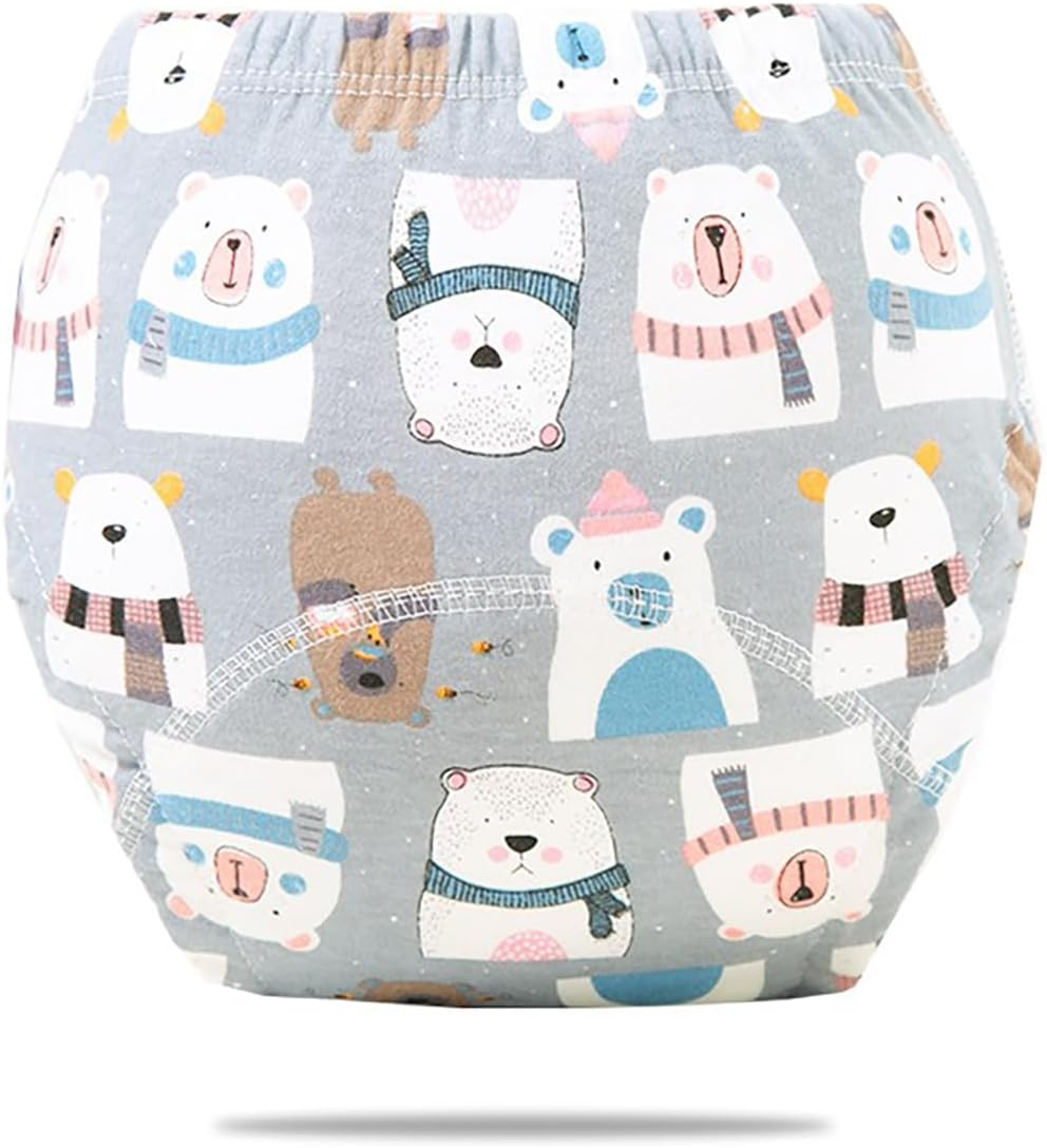 ZONEY 6 Packs Baby Cotton Reusable Training Pants, Potty Training Underwear for Boy and Girl, Learning Designs Training Underwear Pants,Fruit and Animal image number 3