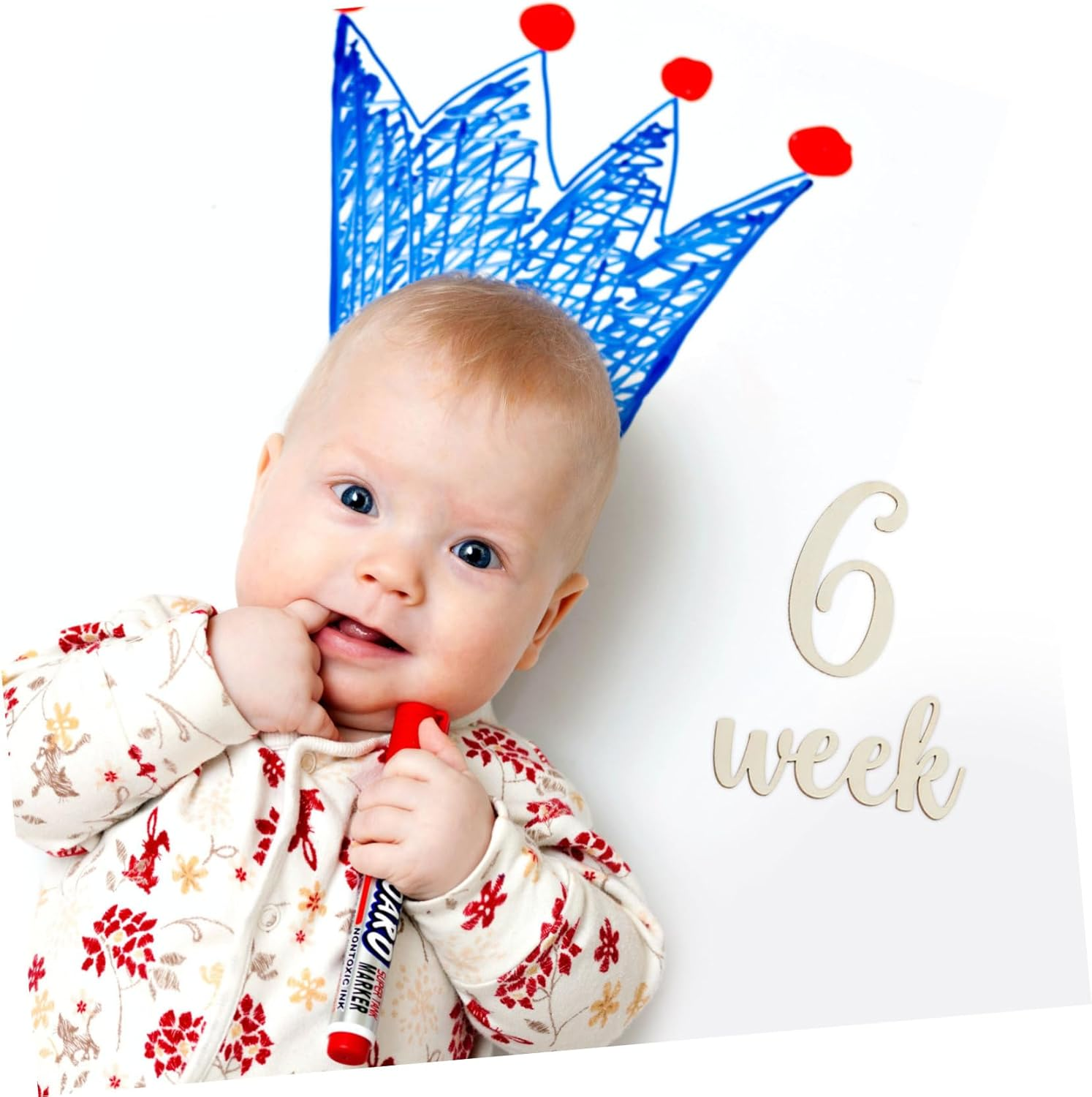 Yardwe 19Pcs Wooden Milestone Cards Newborn Photography Props Monthly Growth Milestone image number 5