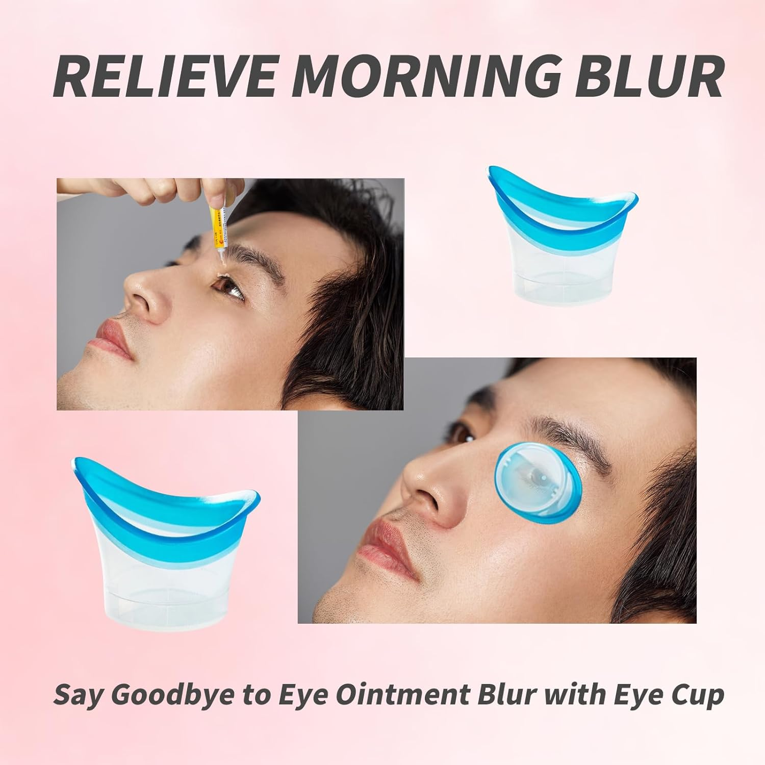 BRBASAP 4Pack Eye Wash Cup and Bath Kit Silicone Eyelash Lid Care for Tired Dry Eyes Effective Eye Cleaner Solution with Storage Container image number 2