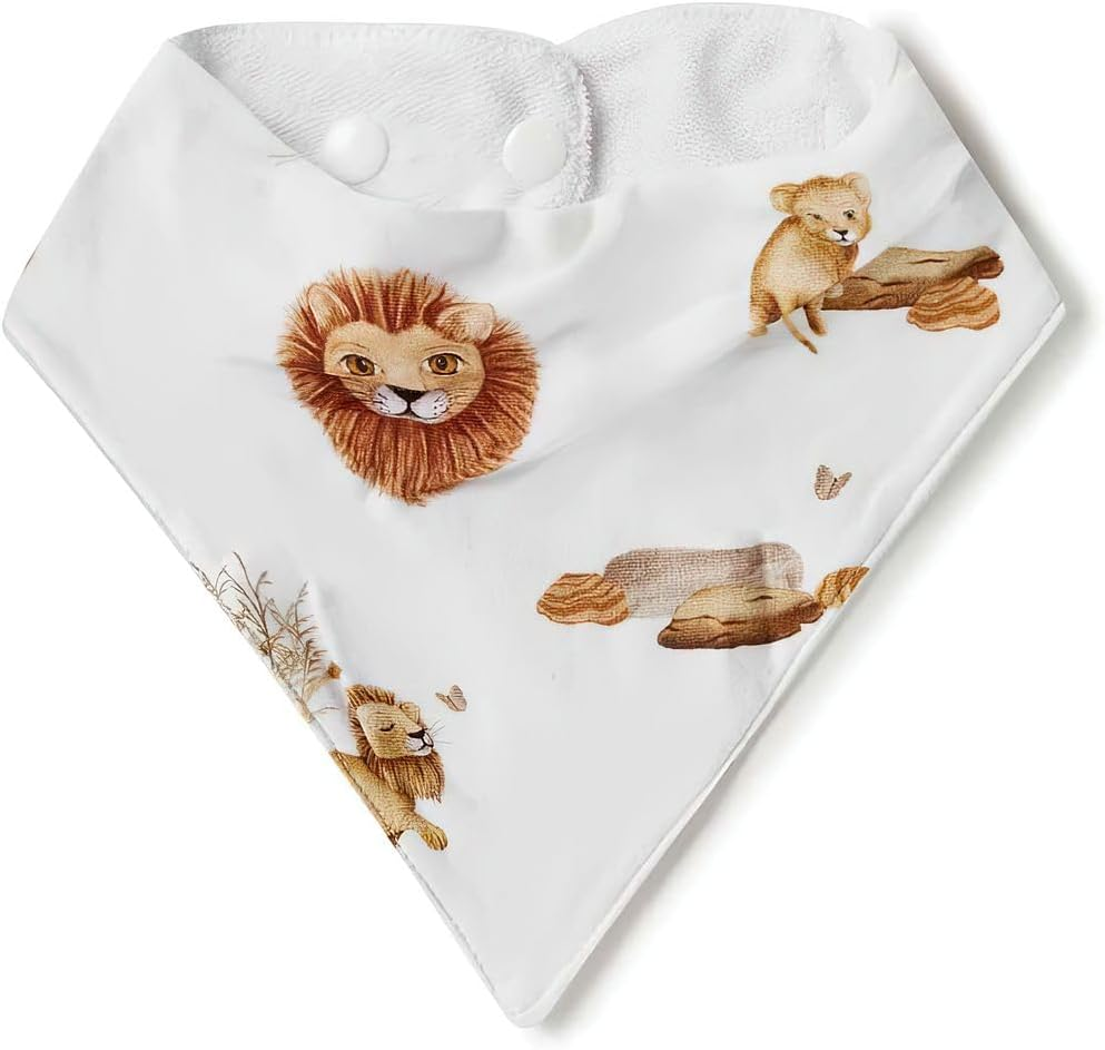 Snuggle Hunny Baby Bib, Organic Cotton Jersey Bandana Drool Bib with Adjustable Snap Buttons, Soft and Absorbent