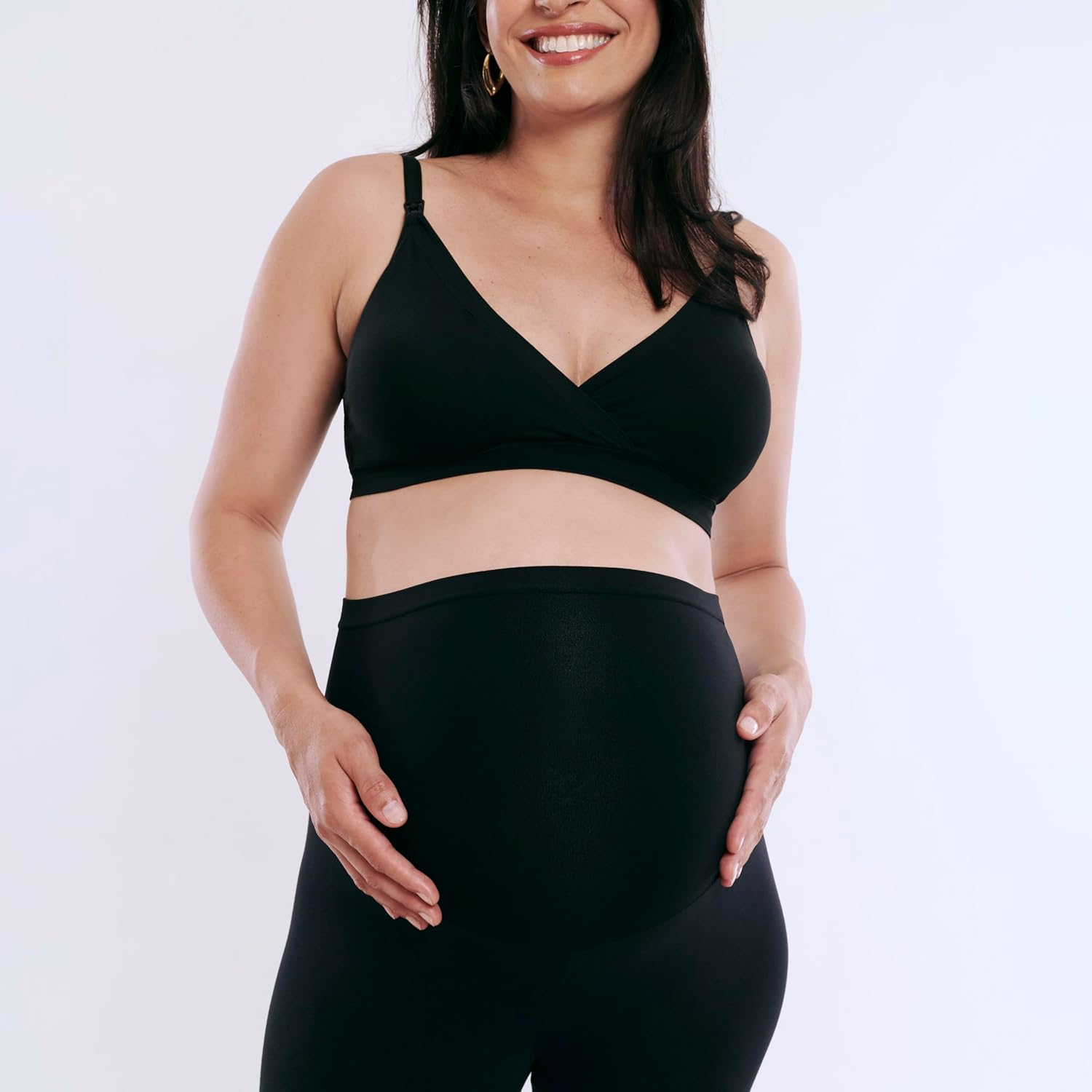 Motherhood Maternity Women'S Maternity Essential Stretch Crop Length Secret Fit Belly Leggings image number 7