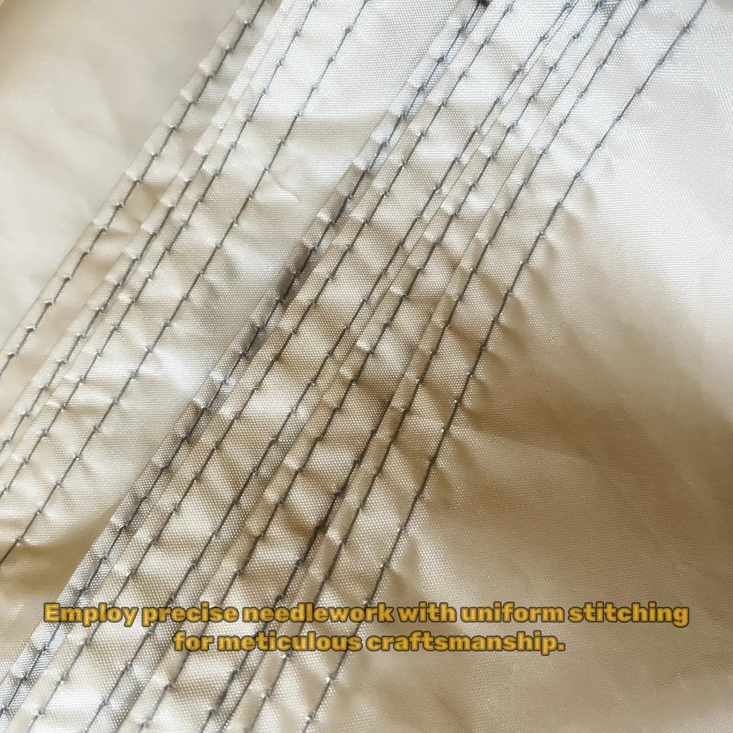 Fay Bless Rain Fly Camping Tarp Waterproof Resistant Sun Shade Lightweight Hammock Tent Tarp with Multifunctional Camping Accessories(Beige, 3&times;3M) image number 3