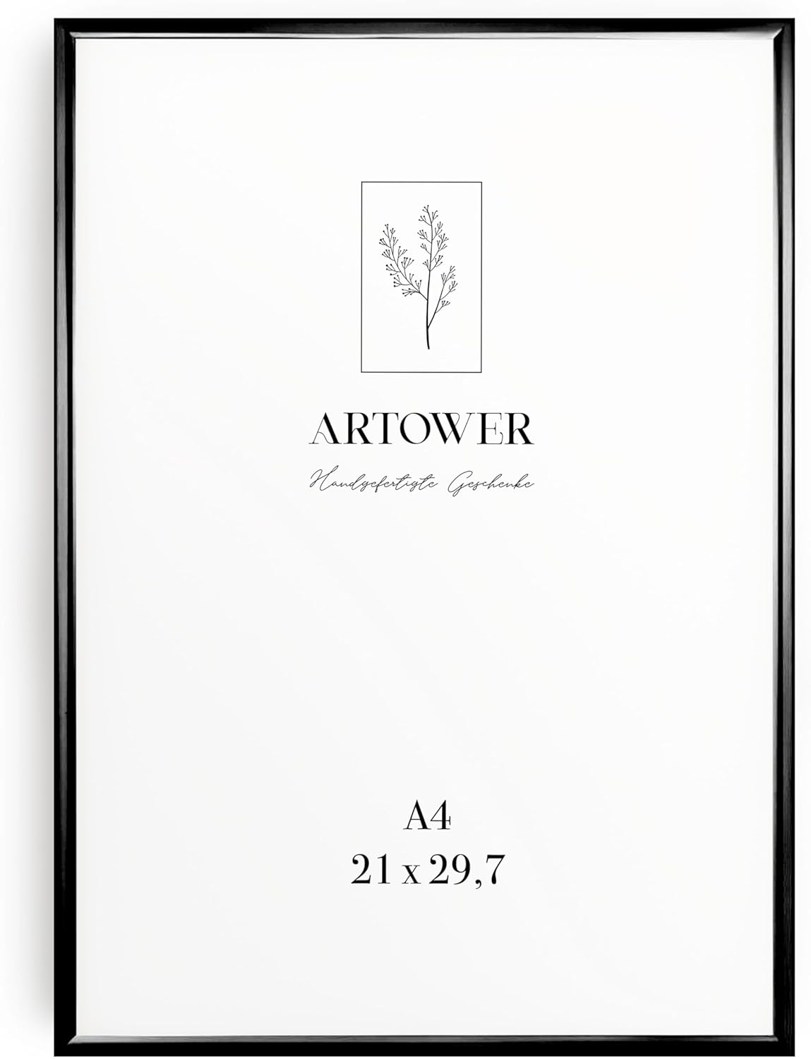 Artower&reg; Picture Frame Black Metal Thin Frame for DIN A4 21 X 29.7 Cm Poster Frame Large Collage Picture Frame Metal 21 X 30 Cm Aluminium Slim Picture Frame Black Poster Frame image number 7