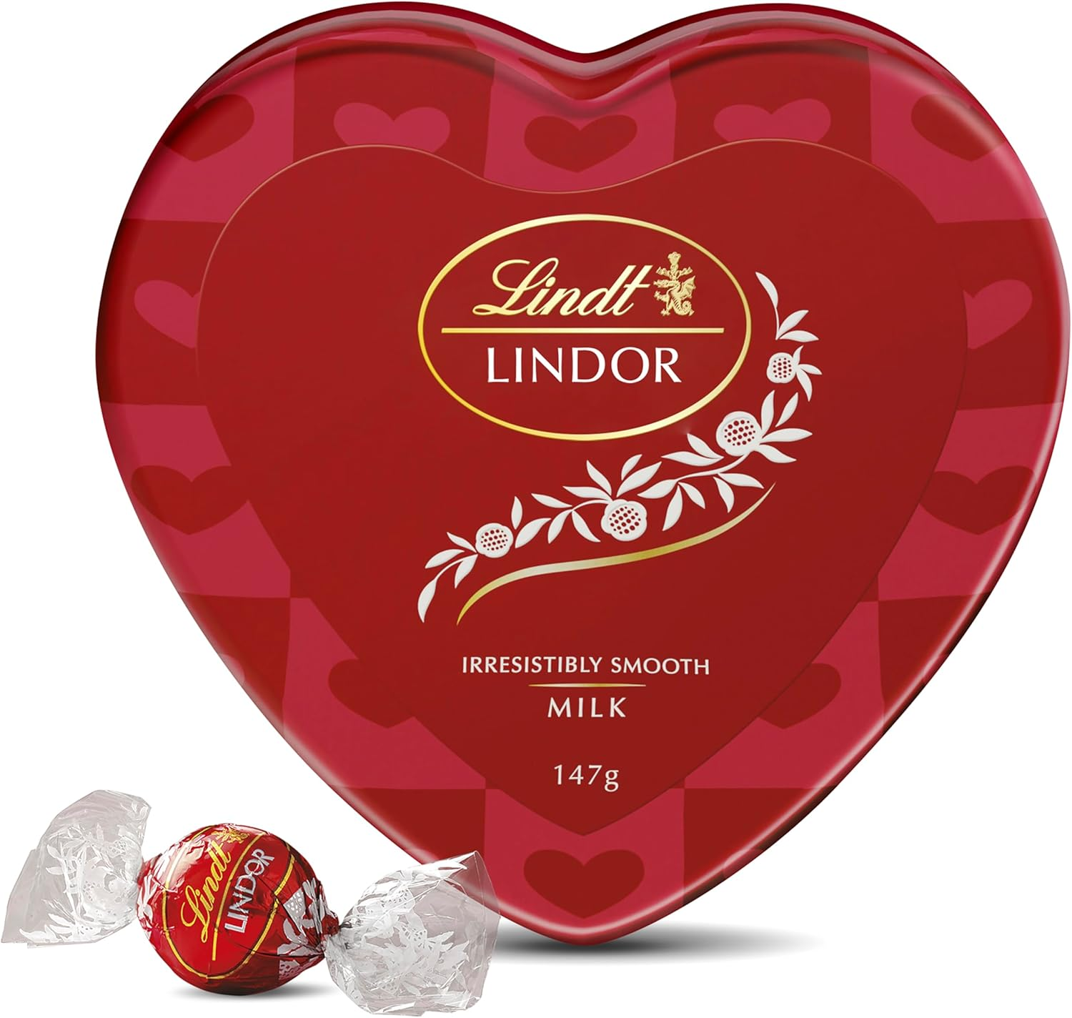 Lindt Lindor Heart Tin Milk Chocolate 147G