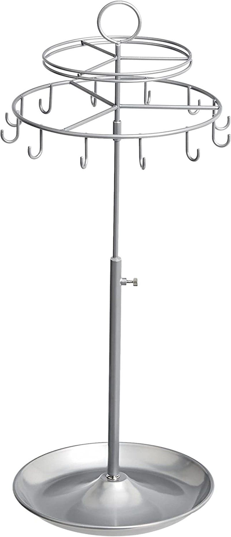 Amazon Basics Spinning Jewelry Tree Stand - Nickel