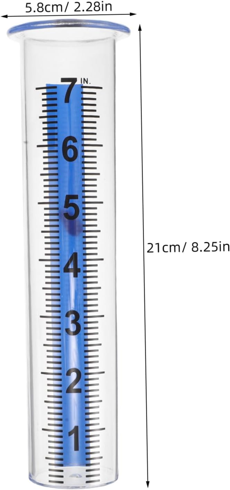 Alasum 4PCS Outdoor Rain Gauge Tubes Plastic Measurement Tubes for Garden Lawn Backyard Plants Frost-Resistant Transparent Weatherproof Rainwater Measuring Tools