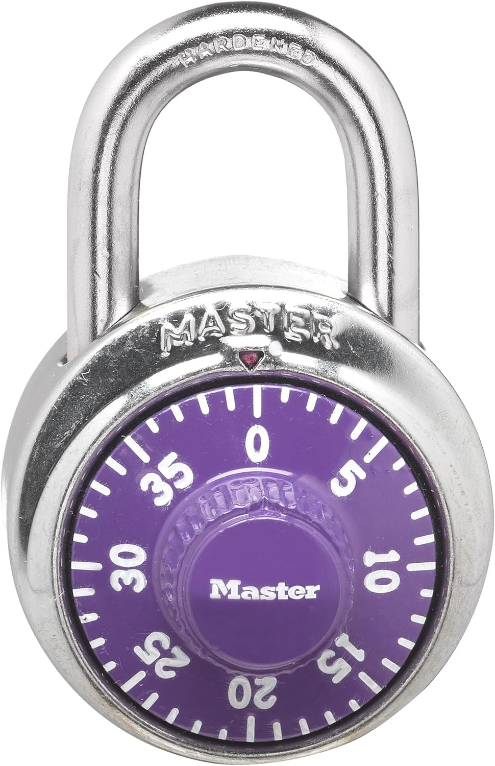 Master Lock Combination Locker Lock, Combination Padlock for Gym and School Lockers, Purple Dial Lock, 1514D image number 6