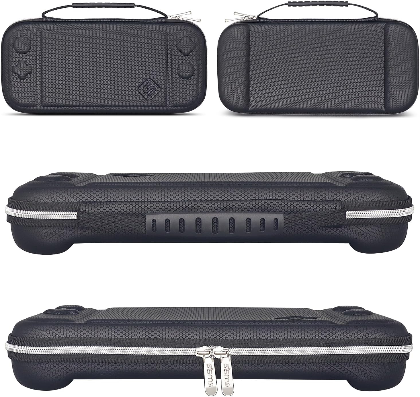 Sisma Slim Carrying Case Compatible with Nintendo Switch 2 Console 2025, Hard Shell Travel Protective Case Switch2 Thin Pouch Accessories Storage Pocket & Game Card Holders -Black - Black image number 6