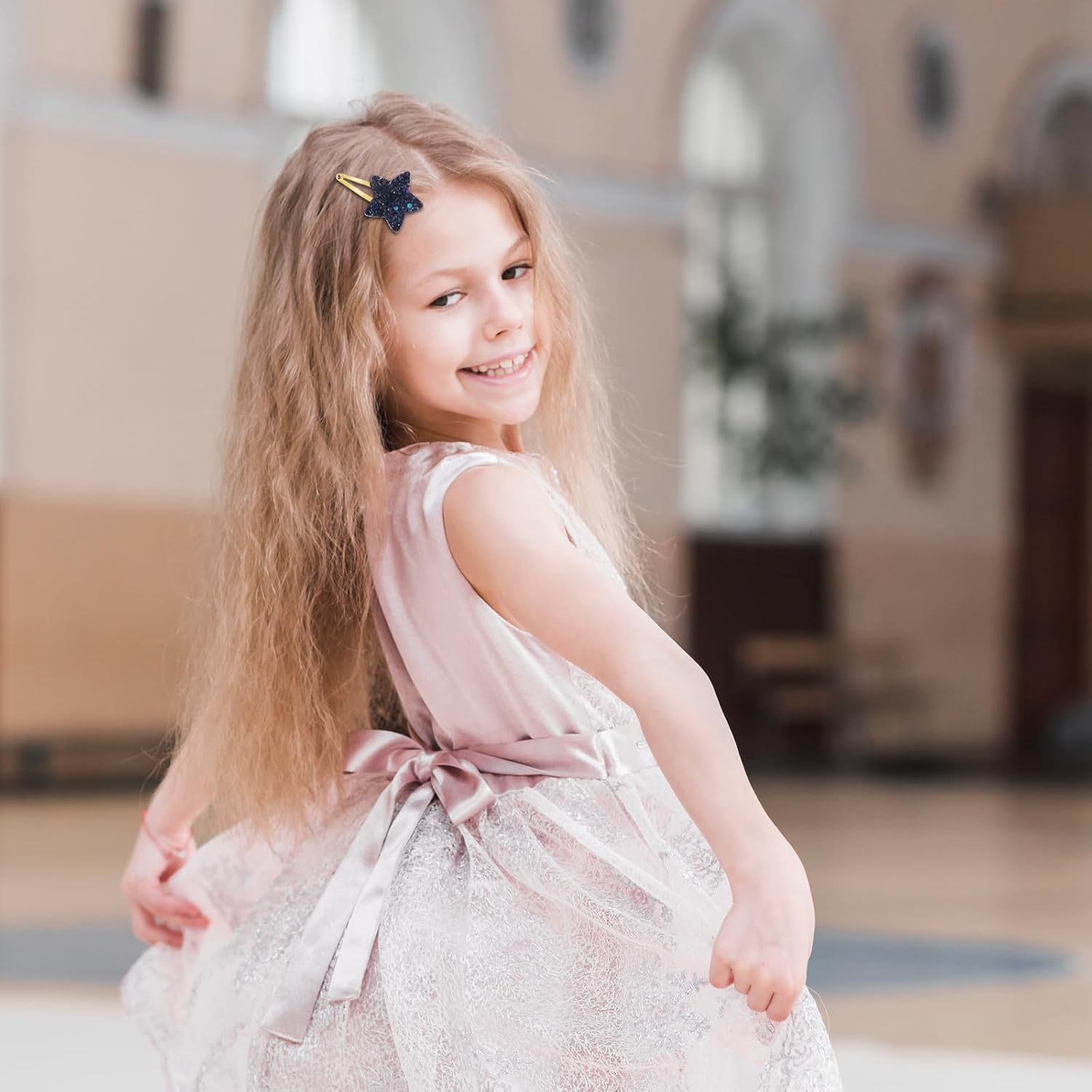 Teaaha 8 PCS Cute Star Clips Metal Snap Hair Pins Sparkly Fashion Hair Barrettes Styling Y2K Accessories for Toddler Women Girls Party Birthday Gift Supplies image number 4