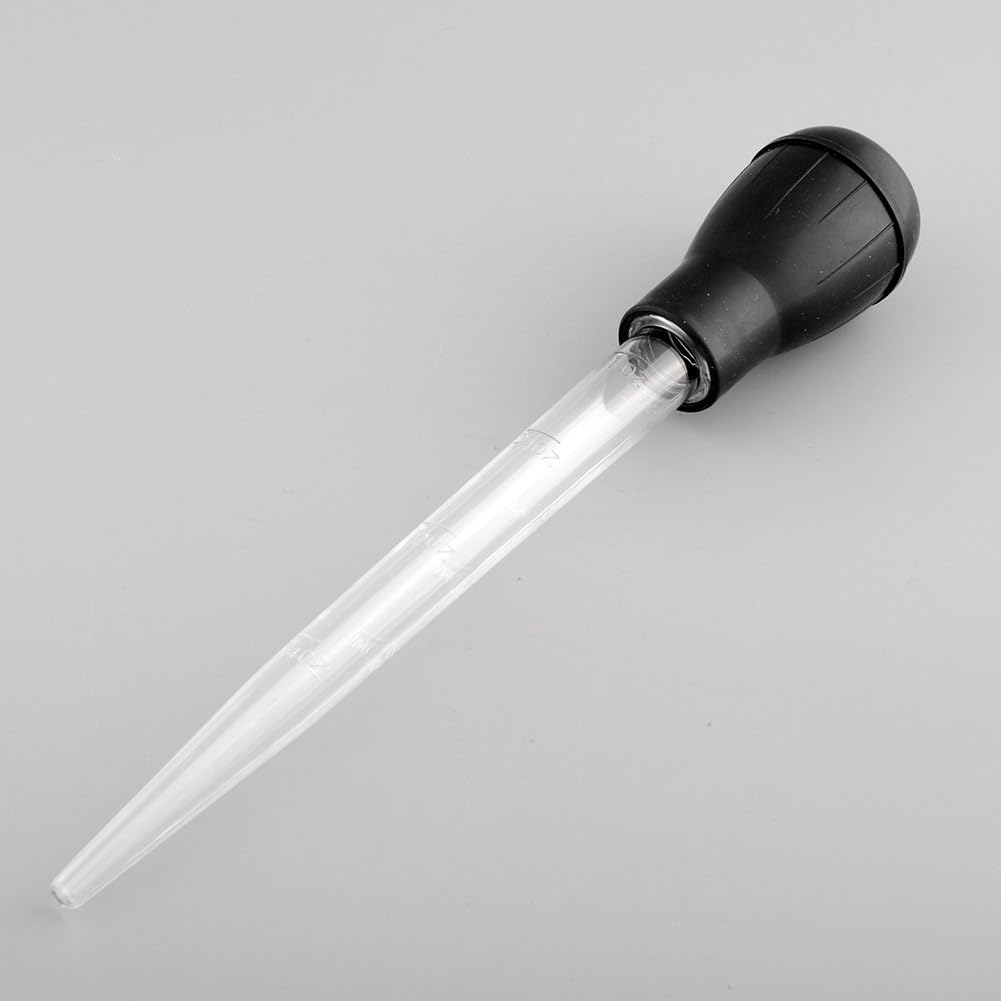 Turkey Baster,Plastic Baster, Syringe Baster for Thanksgiving Meat,Cooking,Bbq,Baking,Kitchen,Fish Tank Cleaning,30Ml Heat Resisting Strong Suction Meat Baster (Black)
