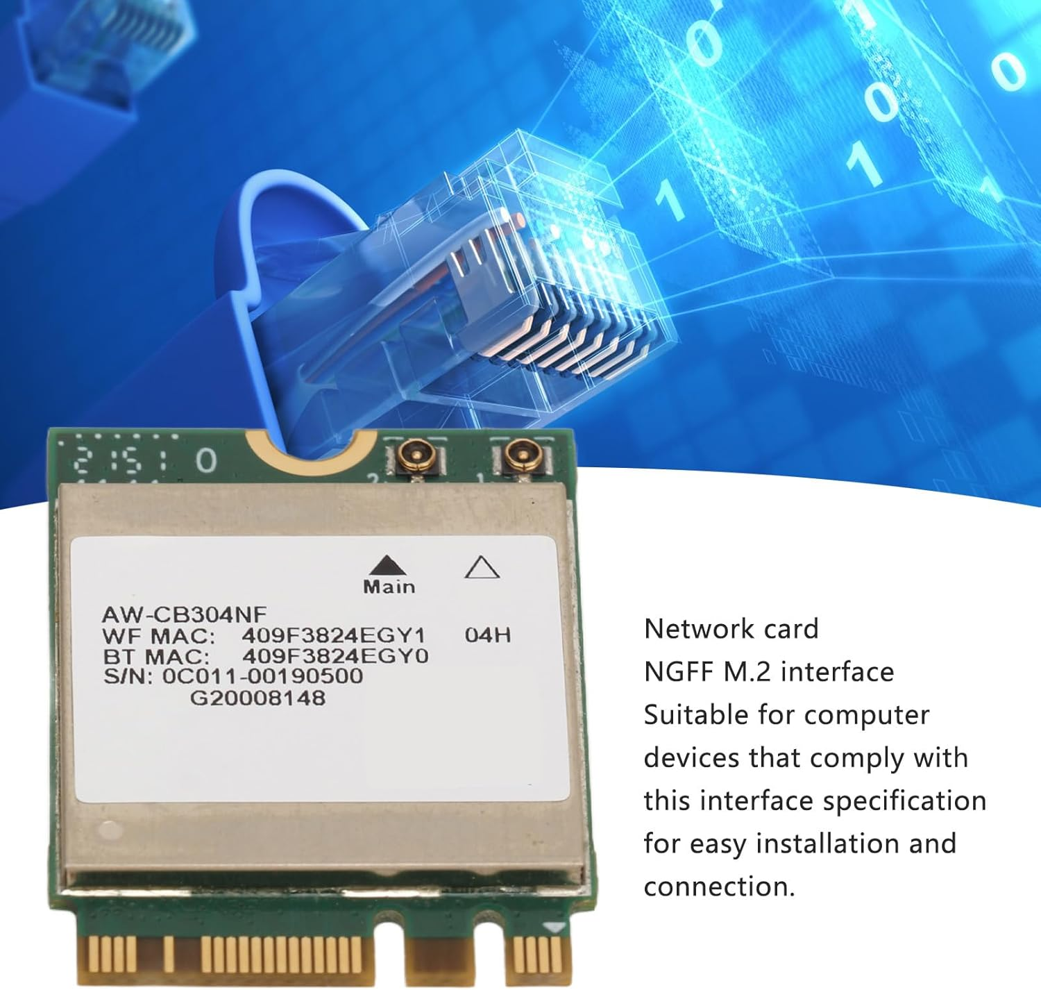 RTL8821CE Network Card, 433Mbps M.2 NGFF Network Adapter, BT4.2 Wifi Network Ethernet Adapter for 7 8 10 image number 4