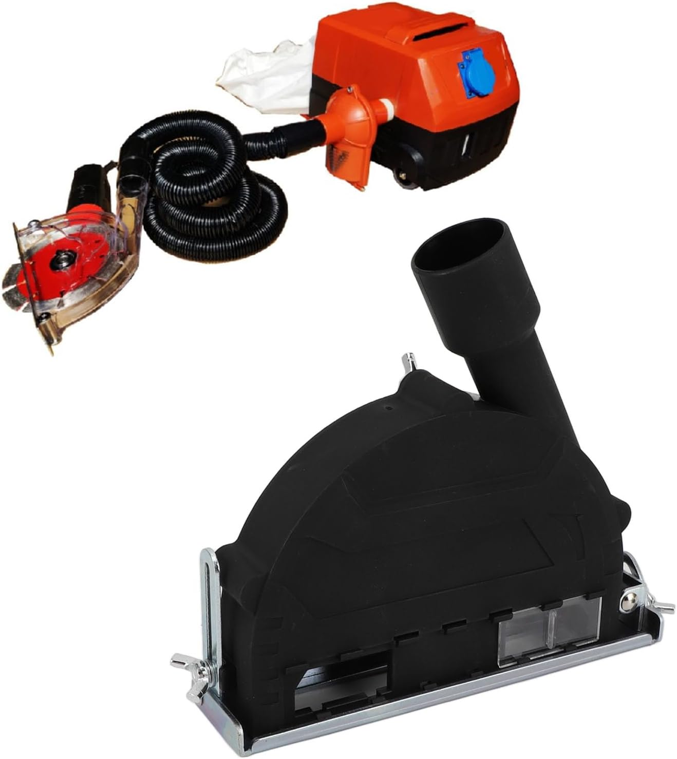 Angle Grinder Dust Collector Attachment, Angle Grinder Dust Cover Dust Guard Iron Easy Install Stable Adjustable Effective Dust Collector Attachment for 100 to 135Mm image number 3