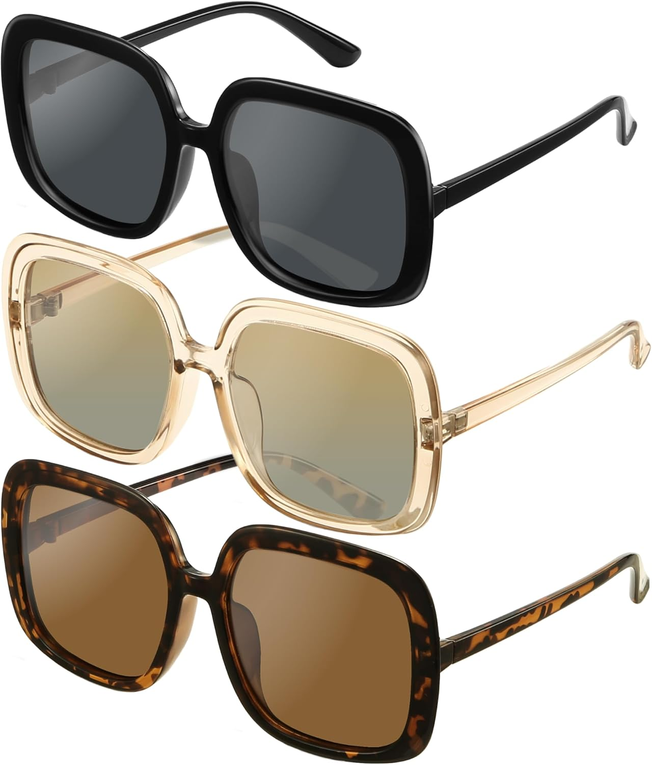 Miyya Oversized Polarized Sunglasses Women, Trendy Retro Sun Glasses for Women 2025, Oversized Shades