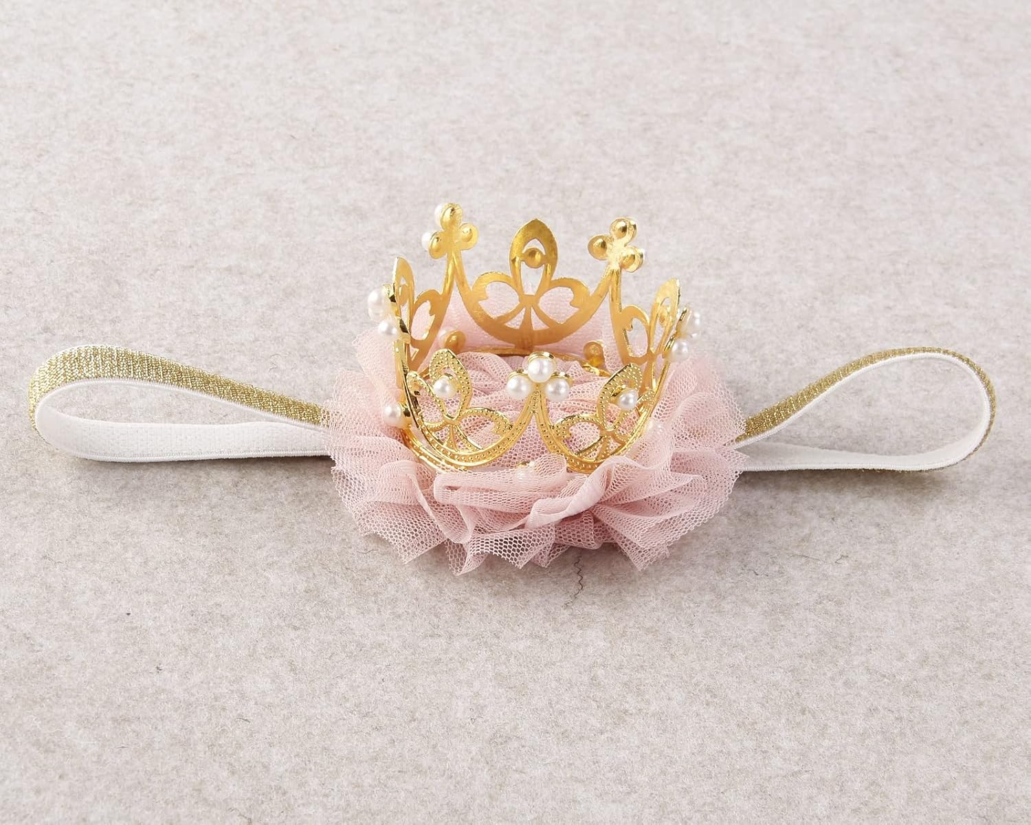 Nishine Princess Toddler Girls Crown Tiaras Baby Elastic Birthday Party Crown Headband Photo Props Gift image number 1
