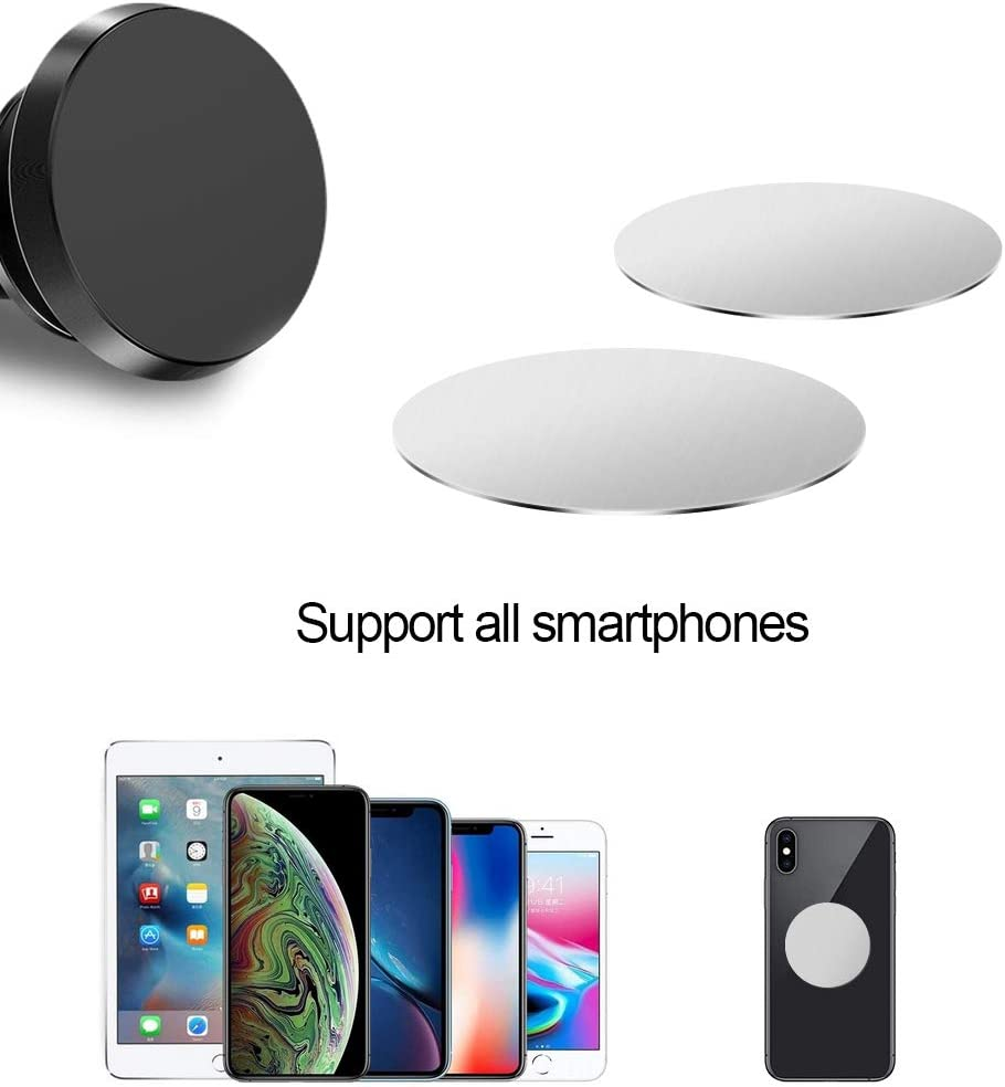 [8 Pack] TIQUS Magnetic Car Mount Holder Metal Plate, 40Mm round Universal Replacement Mount Metal Plate Kit with Adhesive for Magnetic Car Mount Cell Phone Holder Silver image number 4