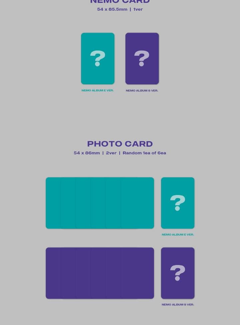 JUST B = (NEUN) 3Rd Mini Album NEMO Platform Version Random Cover NEMO Card+1P Photocard+1P Unit Photocard+1P Transparent Card+Tracking Sealed image number 2