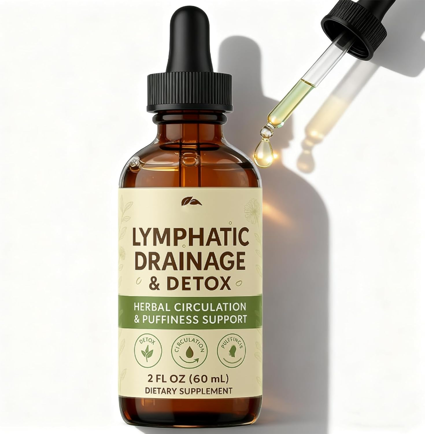 Lymphatic Drainage , for Fluid Balance & Puffiness Relief, Supports Natural Circulation & Skin Vitality, Natural Blend, Easy-To-Use Liquid  - 2 Fl Oz image number 2