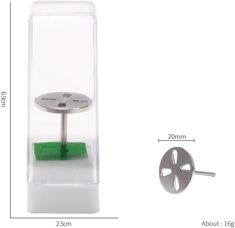 Stainless Steel Metal Disc Disk Pedicure Burr Feet File Calluse Sandpaper Nail Drill Bit Pedicure Drill Bit Foot File Callus Remover Dead Skin Remover (Style 1, 20MM) image number 1