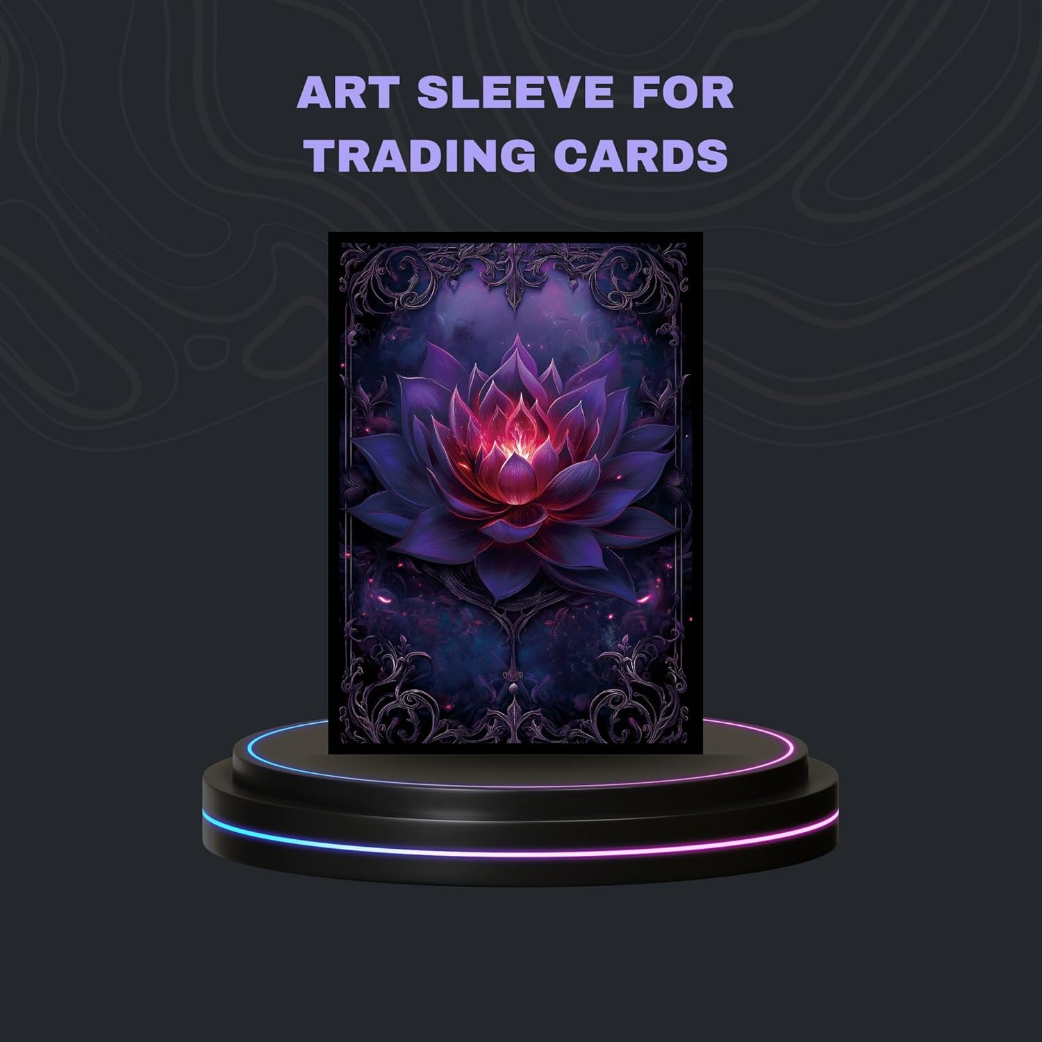 Trading Card Sleeves &ndash; 100Ct - Glossy Art Back, Clear Front (66 X 92 Mm) &ndash; Fits MTG & Sport Cards, Collector Deck Protectors (Lotus) image number 2