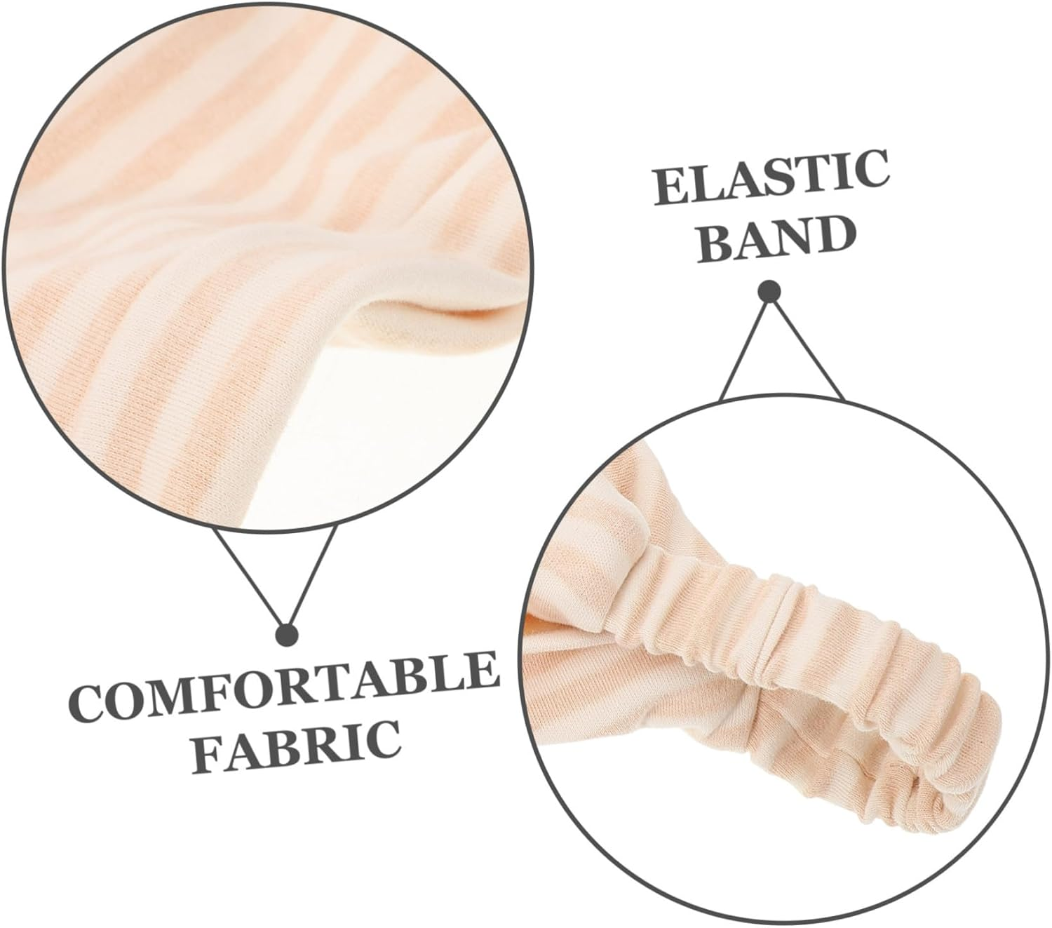 Baluue 2 Pcs Warm Windproof Maternity Hat and Scarf Simple Postpartum Protective Sleeping Cap for Women Soft Comfortable Headwear for Confinement Care Striped Design image number 2