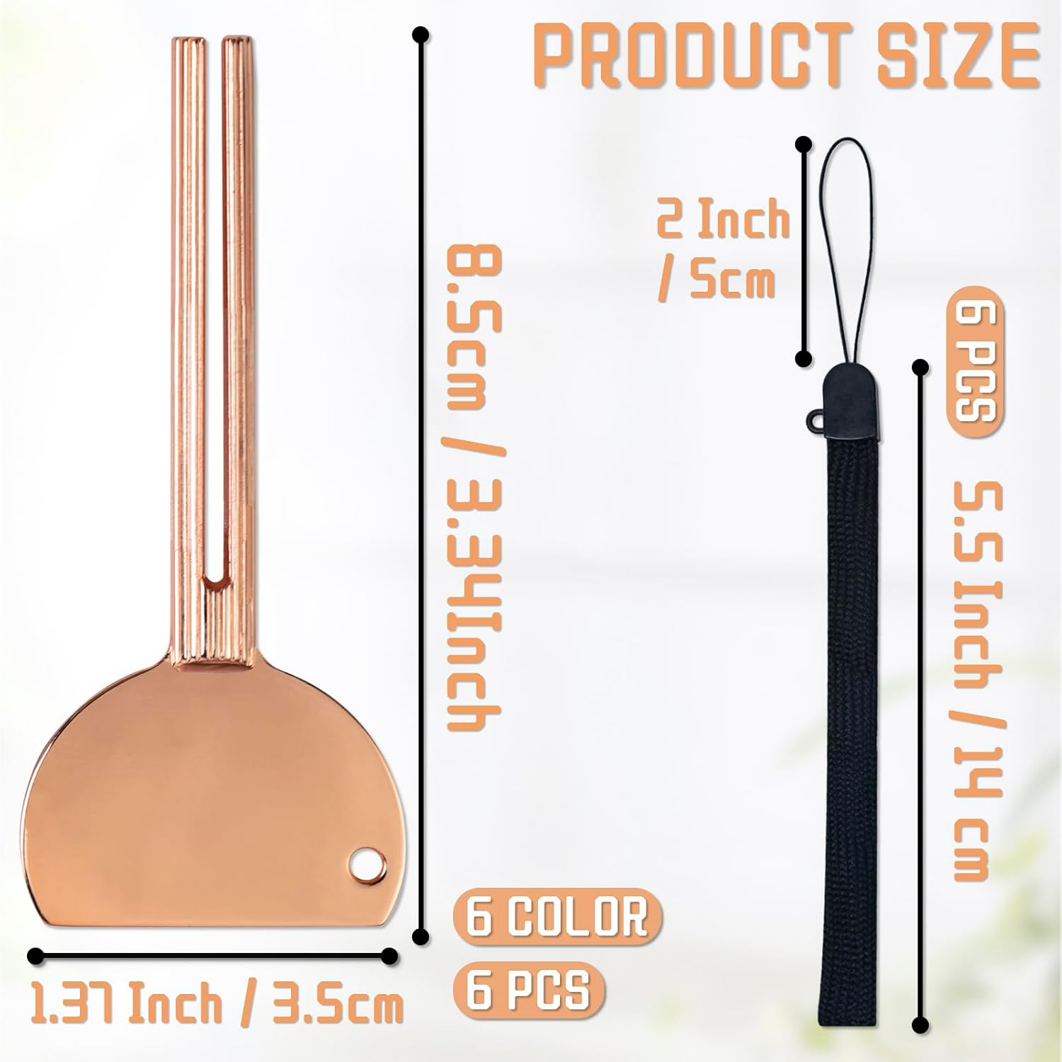 6 PCS Toothpaste Tube Squeezer Tube Wringer Metal Tube Key Toothpaste Roller Squeezer Tool Tube Squeezer Key for Toothpaste Pigment Cosmetic Oil Cream Paint Squeezer (Multicolor)