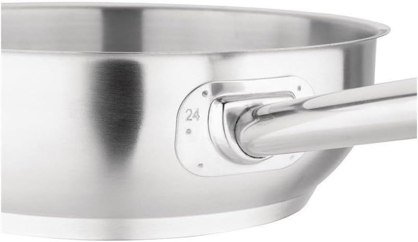 Vogue Stainless Steel Flared Saute Pan, 240Mm image number 3