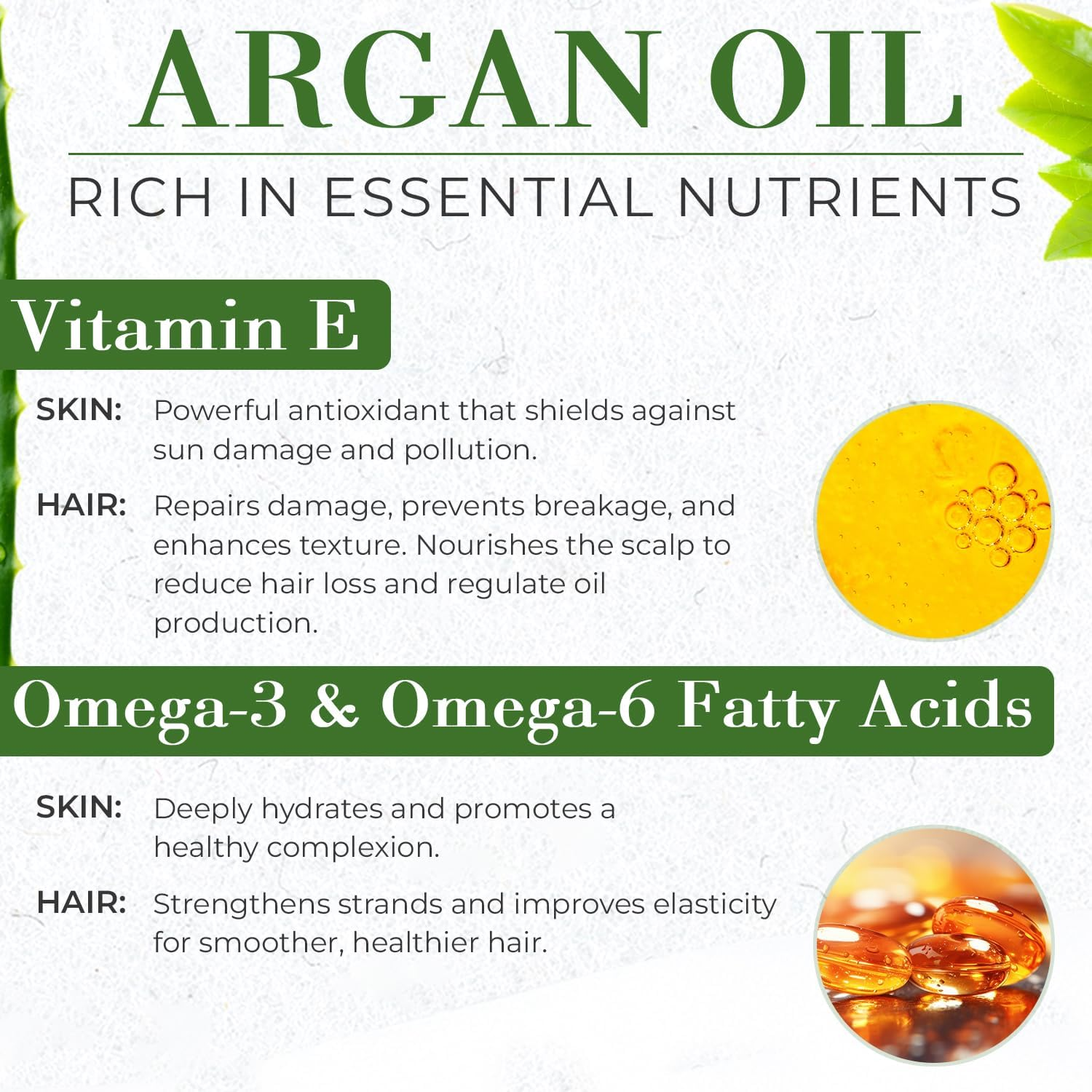 Argan Oil Hair Growth Serum - Heat Protection Spray & Hair Applicator | Cuticle, Body & Beard Care | Curly Hair & Massage Oil | Eyelash & Nail Kit - 100Ml image number 1