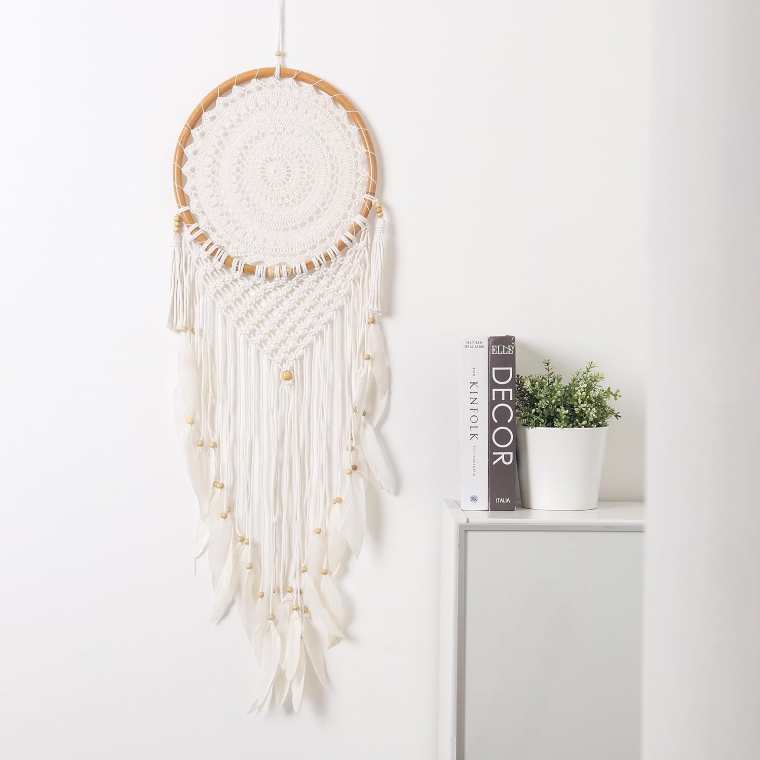 Balinese Dream Catcher Rattan, Handcrafted Knitted Decor - 30 Cm Wall Home Decor image number 6