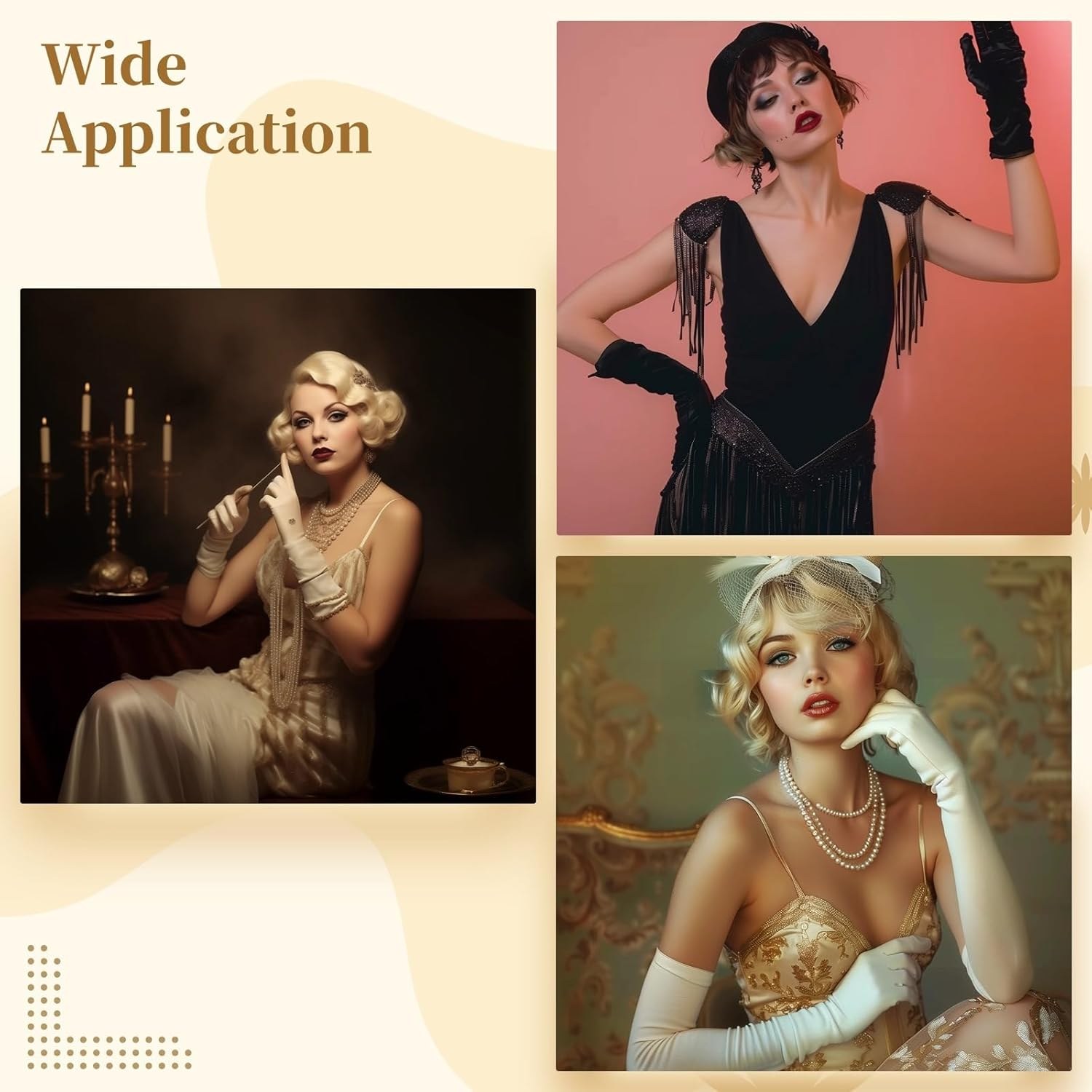 YOFAPA 12 Pieces 1920S Flapper Headbands, Vintage Black Feather Headpieces for Women, Classical Feather Headbands, Hair Costume Accessories image number 3