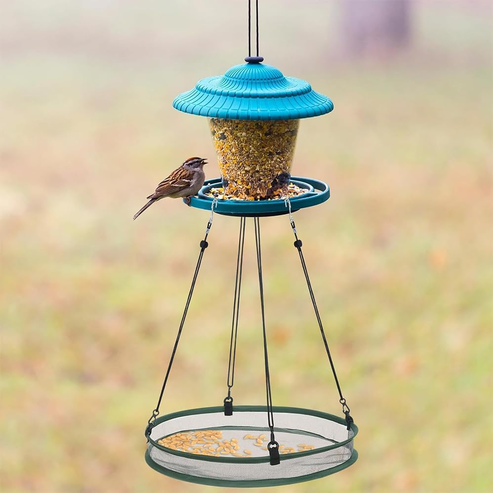 2 Pcs Bird Seed Catcher Trays for Hanging Bird Feeder Platform, Universal Wild Birds Seed Catcher Hanging Hoop Platform for Hummingbird Feeders Bee Feeder Outdoor Garden Accessories. image number 3
