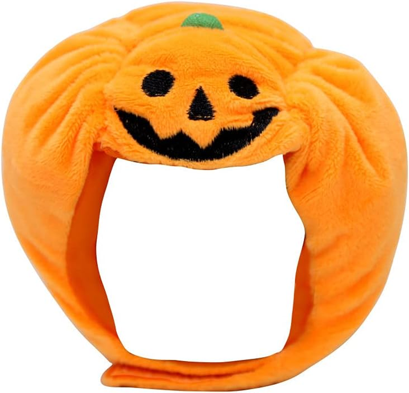 Dog Halloween Hat Kitten Pumpkin Cap Puppy Party Cosplay Dress Cat Pumpkin Costume Funny Pet Headgear Festival Head Accessory for Cat and Small Dogs (Orange, L) image number 4