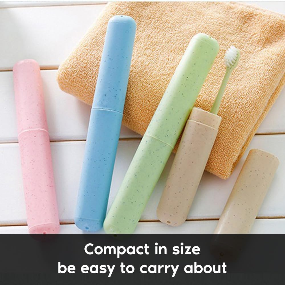 4 Packs Portable Travel Toothbrush Case, Breathable Plastic Toothbrush Holder for Home, Travel, Business, Camping, School & Daily Use​ image number 1