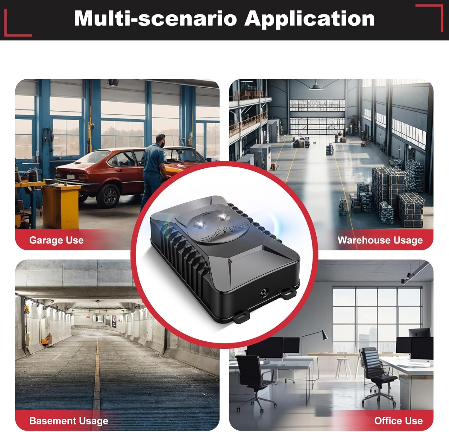 Marten Deterrent Car, Ultrasonic Marten Repellent, Supports USB Charging and 4 AA Batteries, 18-36 Khz Marten Protection with Flash Light, Connects to 12 V Car Battery, for Car, Engine Compartment image number 3