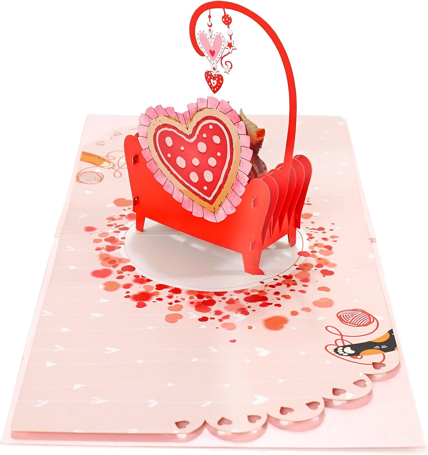 CUTPOPUP Cat Couple, Valentines Day Card Pop Up, Anniversary Card, 3D Popup Greeting Love Card (Cat Couple) AN151AU1520 image number 4