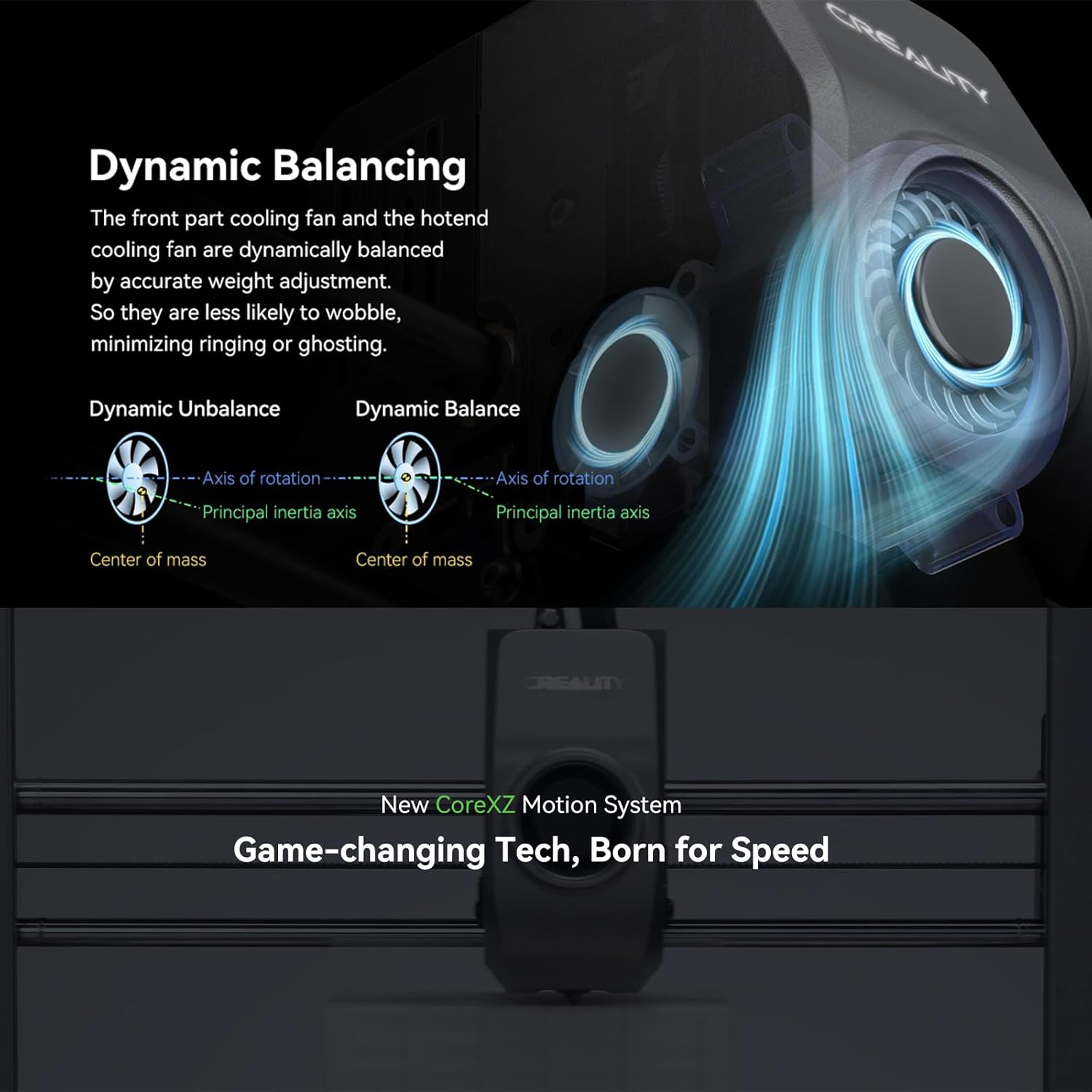 Creality Ender 3 V3 3D Printer, Ender-3 V2 Upgrade with Core XZ for 600Mm/S Printing Speed Direct Extrusion Tri-Metal Nozzle Auto Calibration Two Instant Cooling Fans image number 2