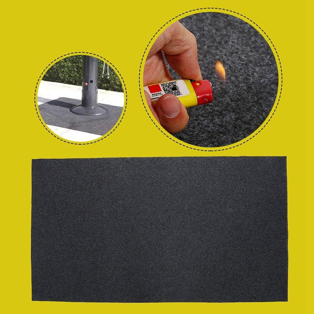 Yosoo BBQ Grill Mat Fireproof Heat Resistant BBQ Gas Grill Splatter Mat Backyard Floor Protective Rug for Outdoor Floor Decks, 48 X 29 Inch