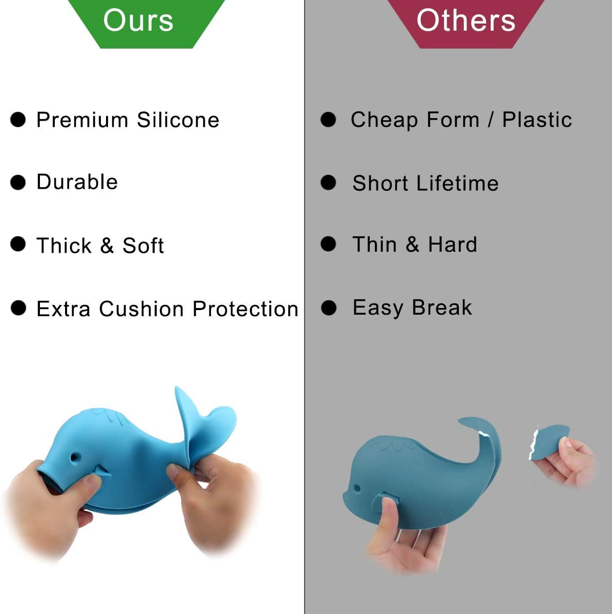 Bath Spout Safety Cover - Blue Whale image number 5