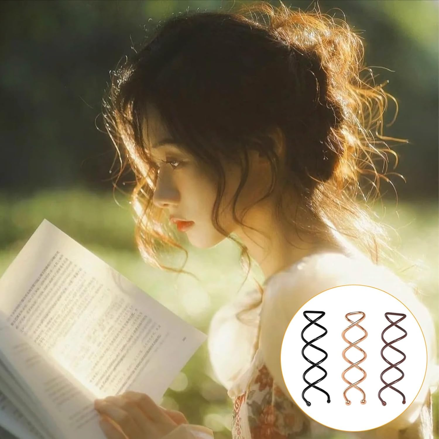 30 Pieces Spiral Hair Pins in 3 Colors - French Twist Bun Hair Clips for DIY Hair Styling, Suitable for Fine, Thick and Long Hair, Perfect for Girls and Women image number 6