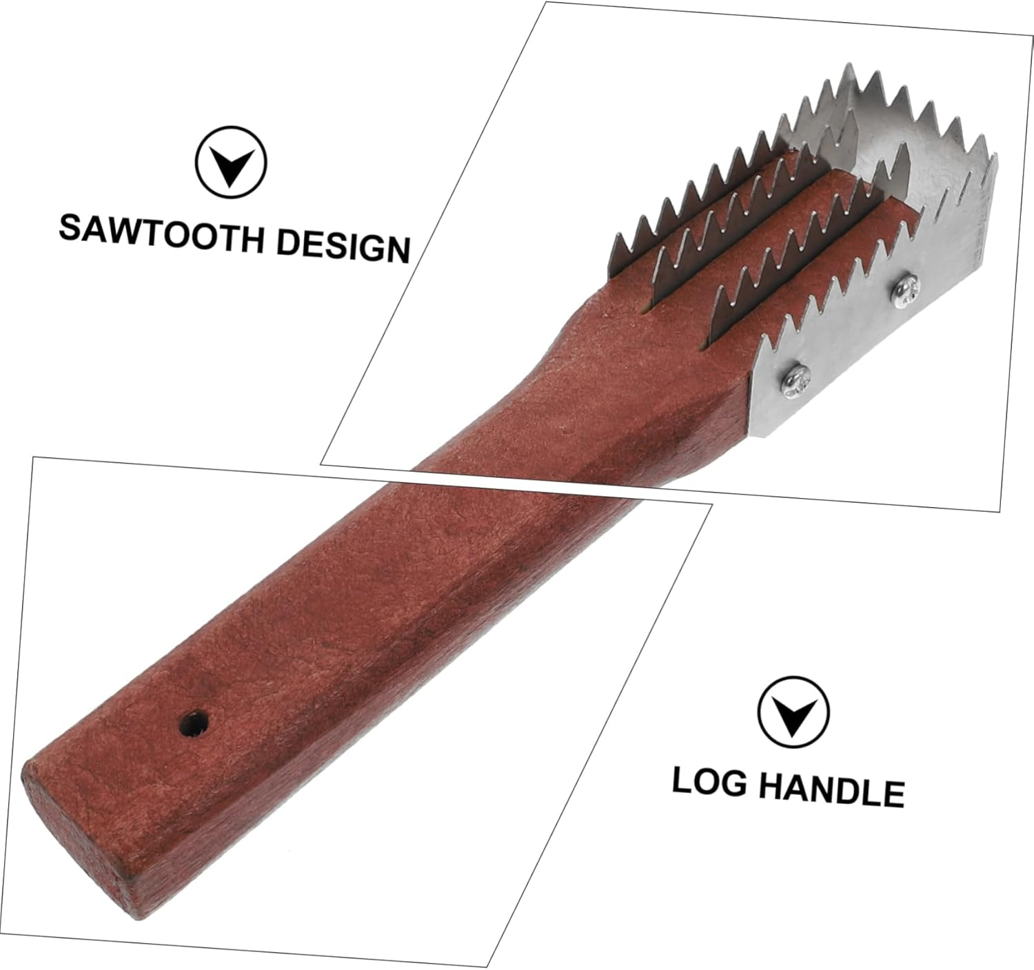 SHOWERORO 2Pcs Red Wooden Fish Scale Scrapers Easy to Remove Scales Safe for Hands Lightweight Portable Fish Removers for Home Restaurant image number 1