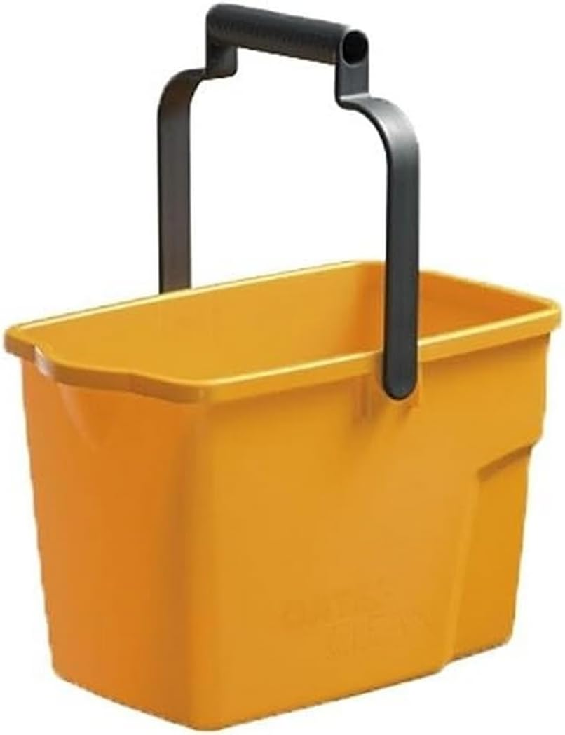 Oates General Purpose Rectangle Bucket, 9 Litre Capacity, Yellow
