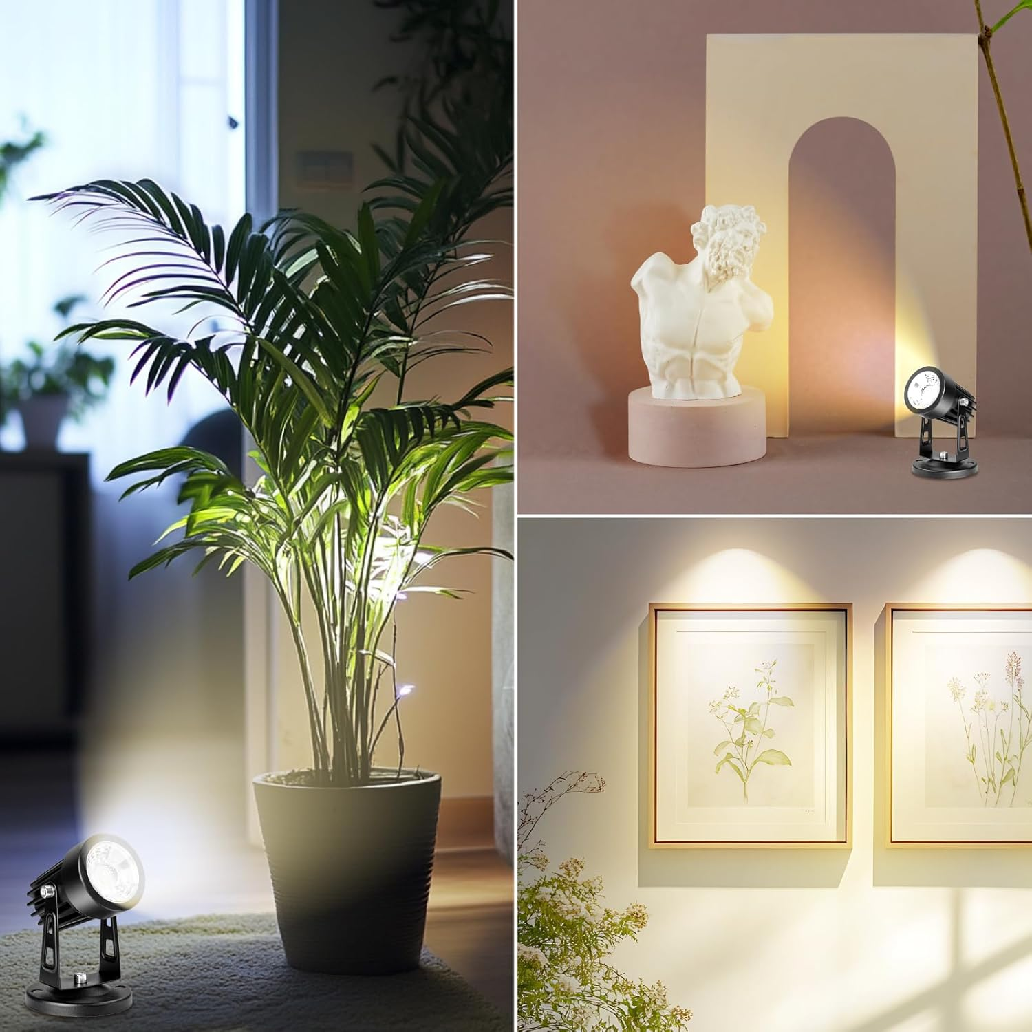 Tobebright LED Spotlight Plant, 5W USB Spotlight Plant Uplights Indoor, 3 Color Lighting Modes & Switch Timer, LED Spotlight Indoor Accent Lighting for Landscape/Artwork, 2 Packs image number 3