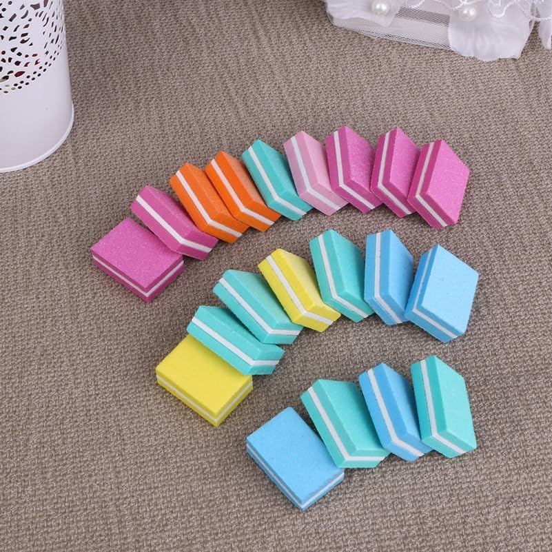 Beaupretty 10Pcs Small Square Sanding Block Nail Buffers Nail Sanding Polisher Polish Block Four Sided Nail File Mini Nail File Toe Nail Buffer Nail Rasp Baby Care Polishing File image number 3