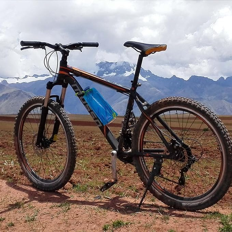 2 Pack 25Oz Collapsible Water Bottles, 2 Colors Reusable Leakproof Water Bags for Drinking, Foldable Flat Water Bottles with Clasp for Outdoor Sports Camping Traveling Biking image number 1