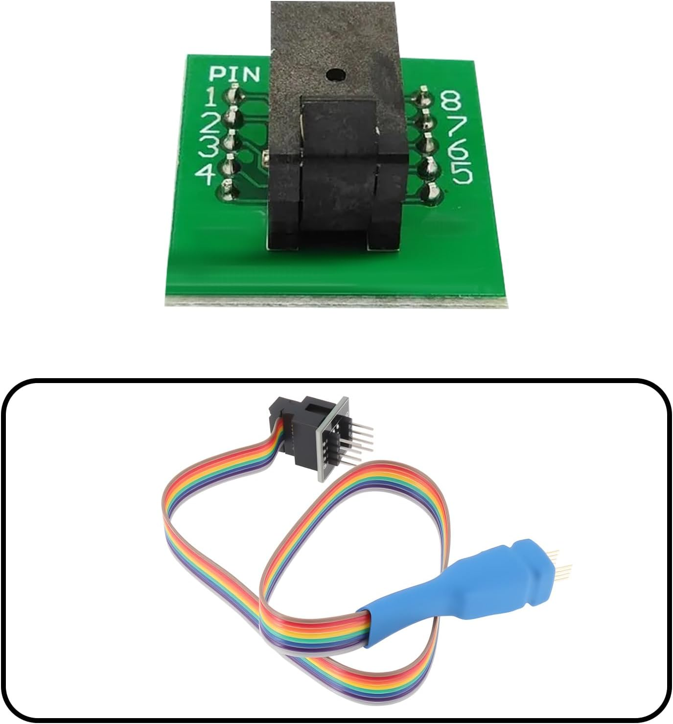1.27Mm 8-Pin Test Probe Line 5X6Mm for DFN8 QFN8 WSON8 Chip Programming IC Socket Adapter for Burning and Reading Connector