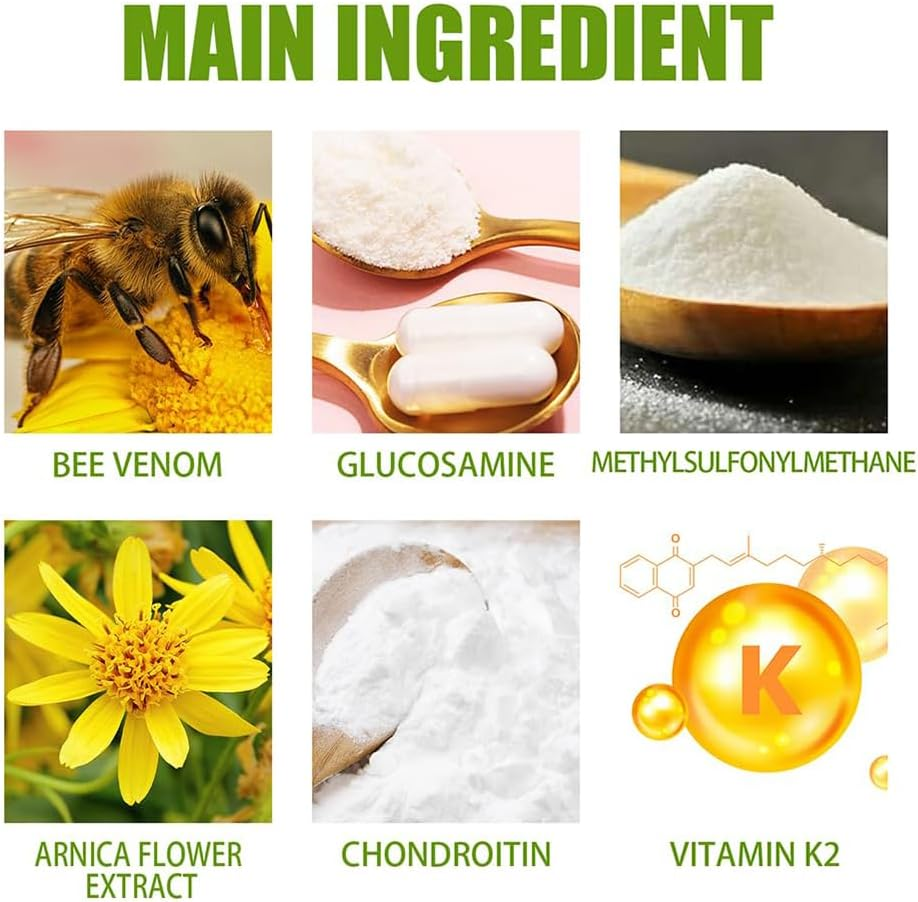 Beevana Bee Venom Joint and Bone Therapy Cream, Beevana Ultra Strength Pain Relief Cream, Bee Venom Therapy Cream, Natural Joint & Bone Therapy Cream, Bee Venom Joint Bone Therapy Cream (4Pcs)