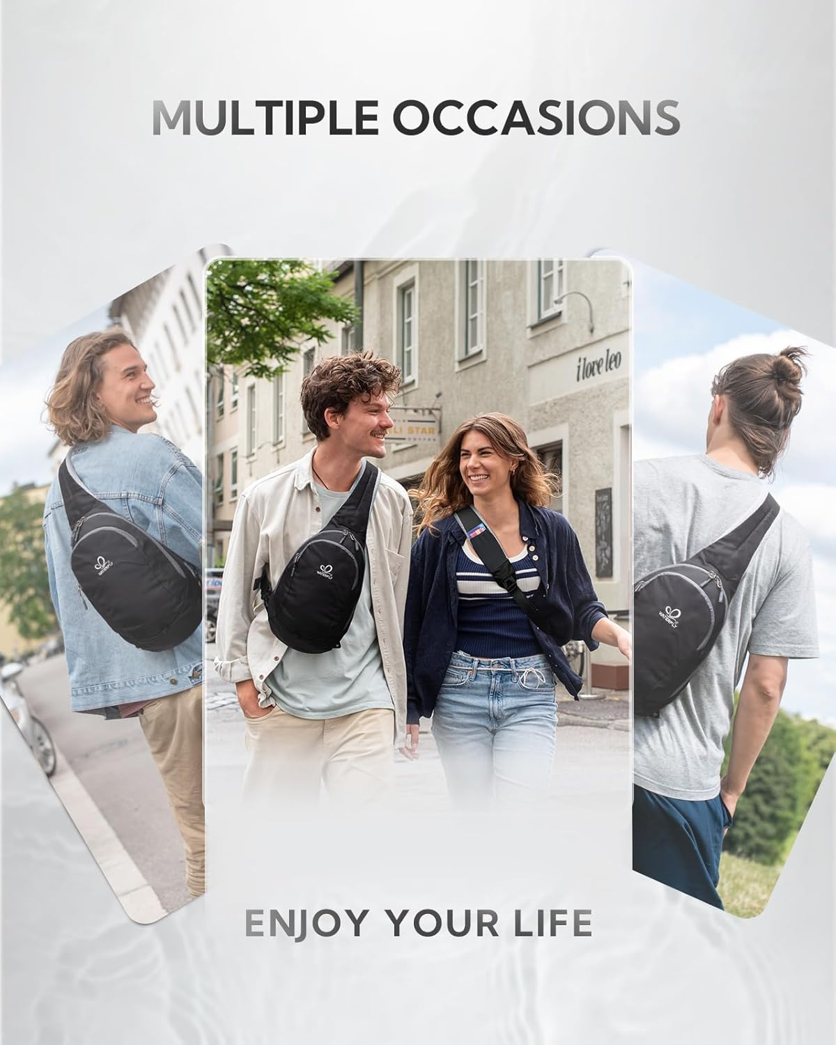 WATERFLY Small Sling Hiking Bag: Shoulder Bag for Women Men Crossbody Chest Travel Daypack image number 4