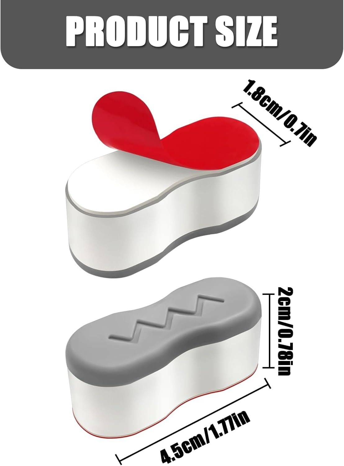 Toilet Lid Seat Spacers, 4 PCS Toilet Seat Bumpers for Home, Hotel (4.5 X 2.5 X 1.8Cm/1.77 X 0.98 X 0.7In) image number 5